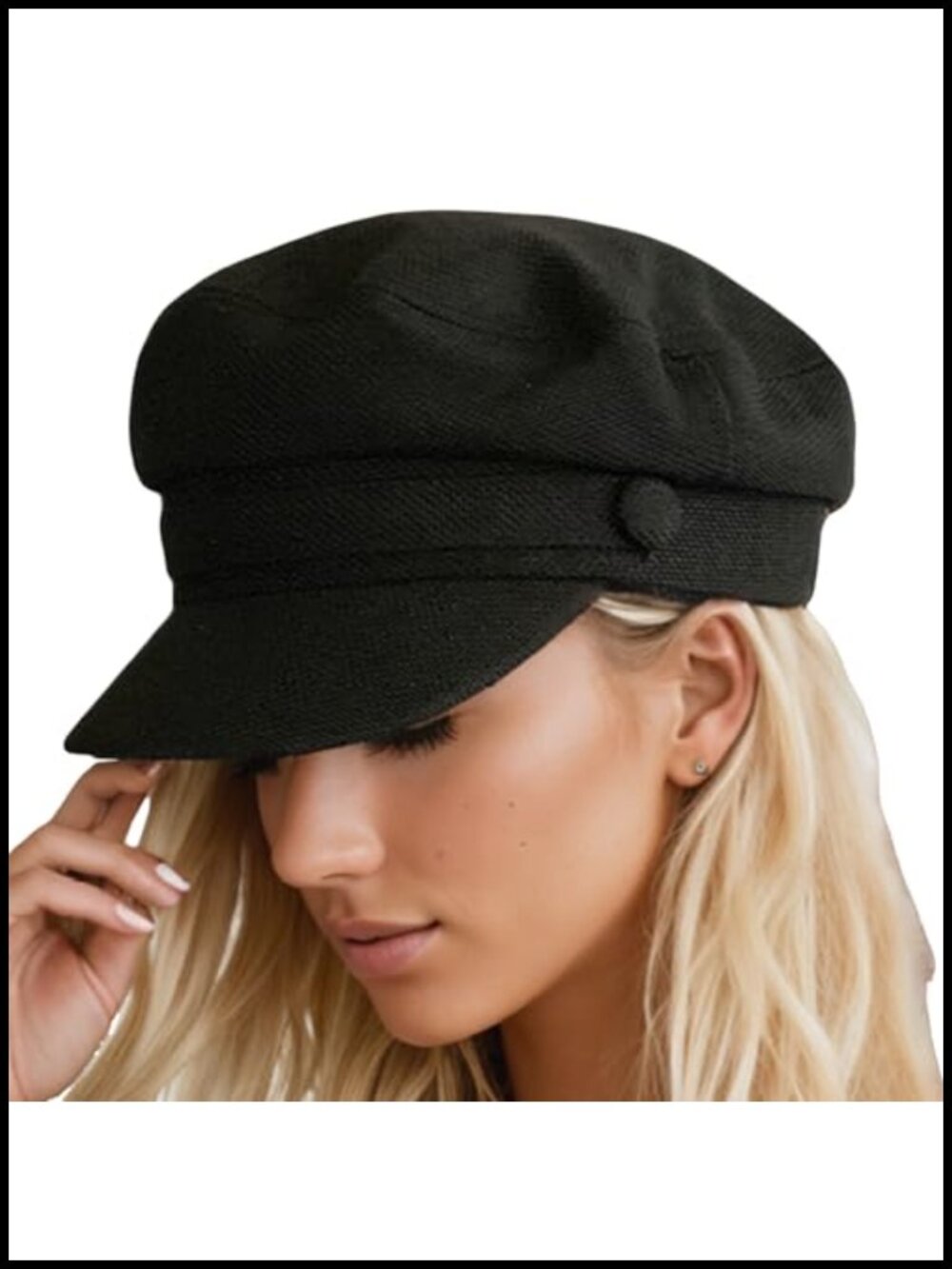 Women's Newsboy Cap 100% Polyester Adjustable Beret Hat Classic Vintage Style